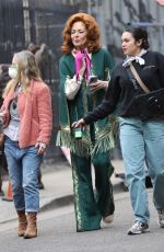 ALLISON JANNEY on the Set of Palm Royale Season 2 Filming in Los Angeles 01/23/2025