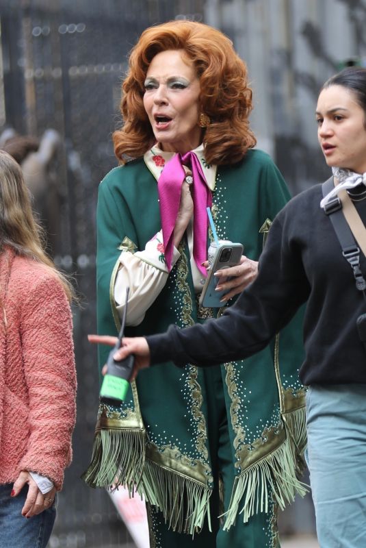 ALLISON JANNEY on the Set of Palm Royale Season 2 Filming in Los Angeles 01/23/2025