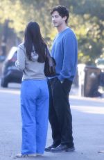 ANALUISA CORRIGAN and Logan Lerman Arrives at a Friend