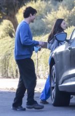 ANALUISA CORRIGAN and Logan Lerman Arrives at a Friend