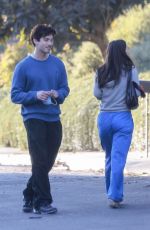ANALUISA CORRIGAN and Logan Lerman Arrives at a Friend