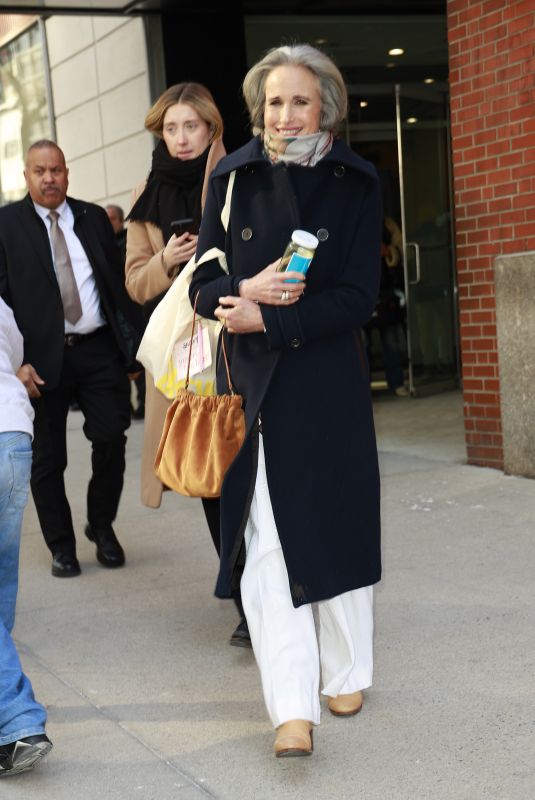 ANDIE MACDOWELL Out and About in New York City 01/21/2025