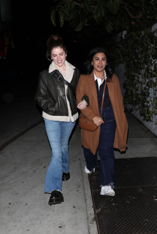 ANNA KENDRICK Night Out with a Friend at Chateau Marmont 01/23/2025