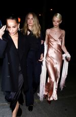 ANYA TAYLOR-JOY, CARA DELEVINGNE and ZOE KRAVITZ Arrives at Vas Morgan