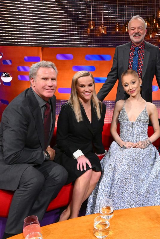 ARIANA GRANDE and REESE WITHERSPOON at Graham Norton Show 01/24/2025