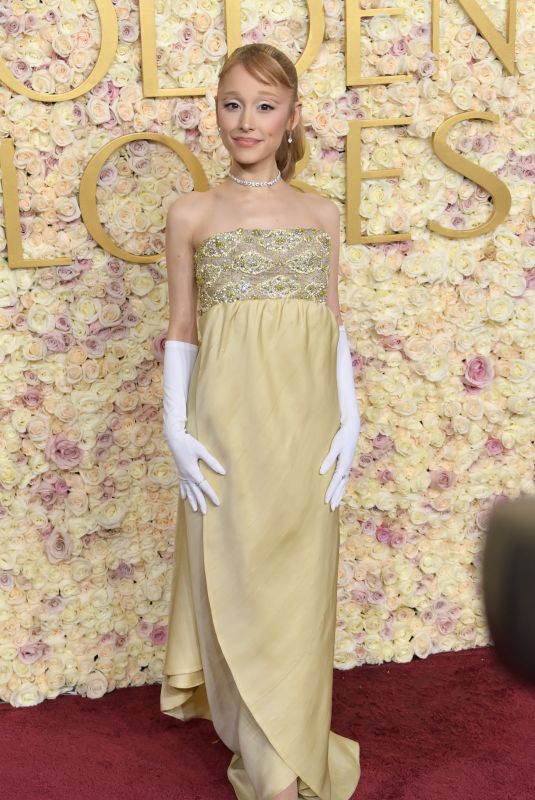 ARIANA GRANDE at 82nd Annual Golden Globes Awards in Beverly Hills 01/05/2025