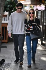 ASHLEY BENSON and Brandon Davis Leaves Il Pastaio in Beverly Hills 01/06/2025