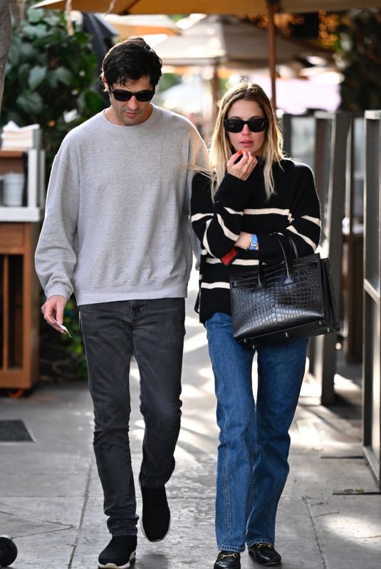 ASHLEY BENSON and Brandon Davis Leaves Il Pastaio in Beverly Hills 01/06/2025