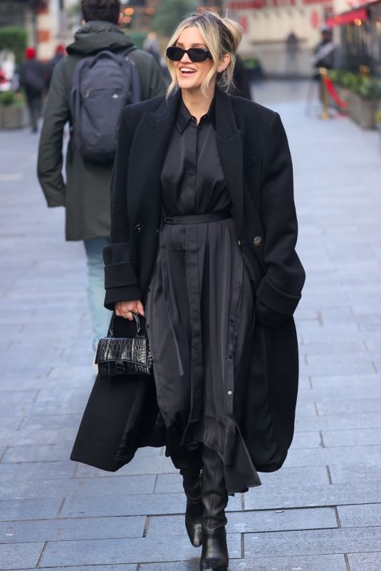 ASHLEY ROBERTS Arrives at Heart Radio in London 01/14/2025