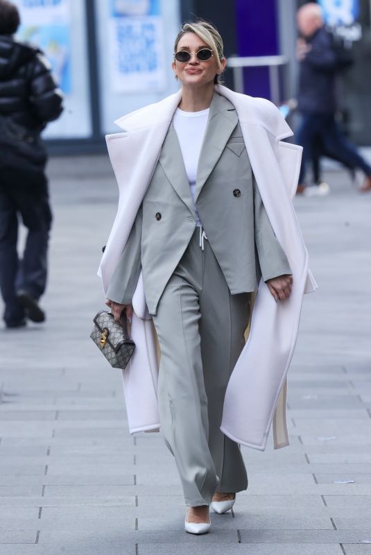 ASHLEY ROBERTS Leaves Heart Breakfast Show in London 01/21/2025