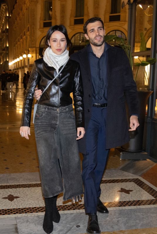AURORA RAMAZZOTTI and Goffredo Cerza Arrives at Michelle Hunziker