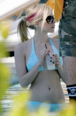 AVRIL LAVIGNE in Bikini at a Pool in Miami 01/30/2008