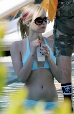 AVRIL LAVIGNE in Bikini at a Pool in Miami 01/30/2008