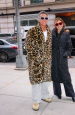 AYDA FIELD and Robbie Williams Arrives at Bravo Studios in New York City 01/13/2025