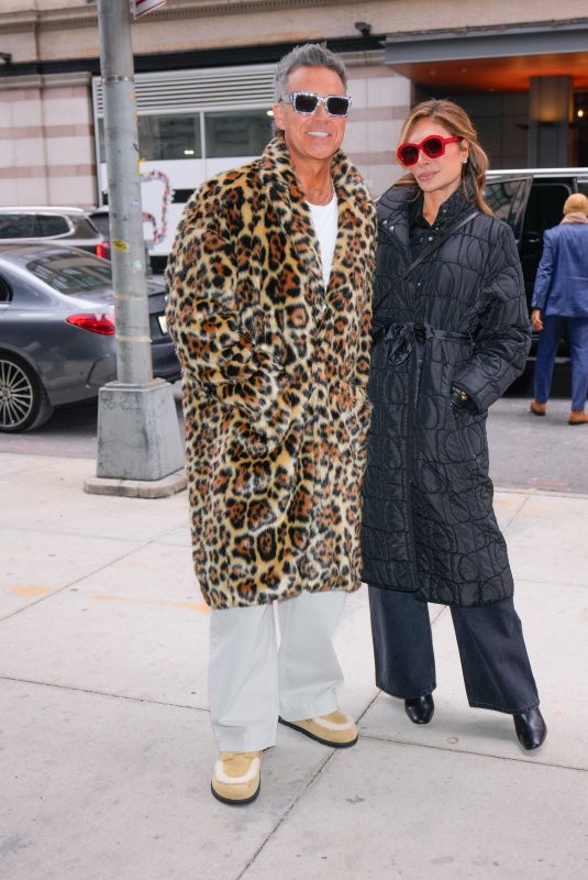 AYDA FIELD and Robbie Williams Arrives at Bravo Studios in New York City 01/13/2025