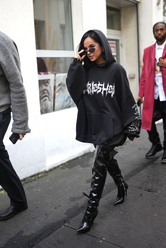 BECKY G Arrives at 032C Fashion Show at Paris Fashion Week 01/23/2025