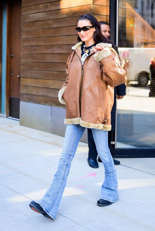 BELLA HADID Out and About in New York 01/22/2025