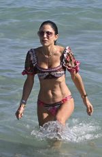 BETHENNY FRANKEL in Bikini with Puffy Sleeves at a Beach on New Year