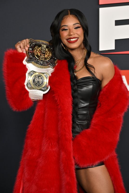 BIANCA BELAIR at WWE Monday Night RAW Premiere at Intuit Dome in Inglewood 01/06/2025