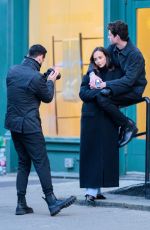 BLANCA ARIMANY and Boyfriend Pose for a Photoshoot Outside Gigi Hadid