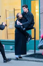 BLANCA ARIMANY and Boyfriend Pose for a Photoshoot Outside Gigi Hadid