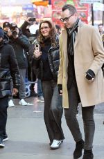 BROOKE SHIELDS Arrives at Good Morning America Studios in New York City 01/13/2025