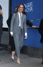 BROOKE SHIELDS Leaves Good Morning America in New York City 01/13/2025