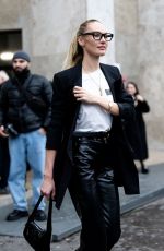 CANDICE SWANEPOEL Arrives at Elie Saab Fashion Show at PFW in Paris 01/29/2025