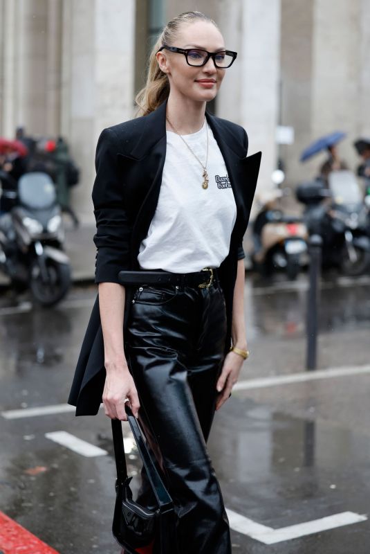 CANDICE SWANEPOEL Arrives at Elie Saab Fashion Show at PFW in Paris 01/29/2025