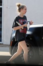 CARA DELEVINGNE in a Vintage Bush Tee Leaves Dogpound Workout in West Hollywood 01/27/2025