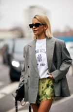 CAROLINE DAUR Arrives at Prada Fashion Show at Milan Fashion Week 01/19/2025