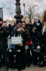 CAROLINE DAUR Arrives at Schiaparelli Haute Couture Spring-Summer 2025 Show at Paris Fashion Week 01/27/2025