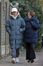 CAT DEELEY out with Her Mother Janet in London 01/15/2025