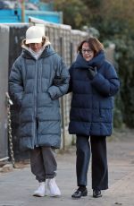 CAT DEELEY out with Her Mother Janet in London 01/15/2025