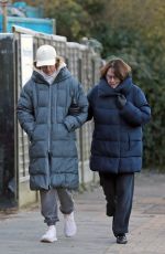 CAT DEELEY out with Her Mother Janet in London 01/15/2025