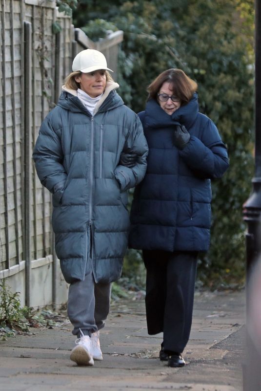 CAT DEELEY out with Her Mother Janet in London 01/15/2025