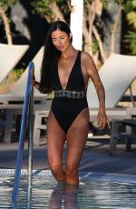 CHANTELLE HOUGHTON in Swimsuit at a Pool in Tenerife 01/12/2025