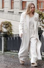 CHIARA GERRAGNI Arrives at Hospital for Newborns in Milan 01/03/2025