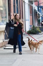 CHLOE FINEMAN Out with Her Dog Peach in New York City 01/28/2025