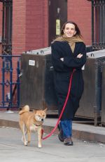 CHLOE FINEMAN Out with Her Dog Peach in New York City 01/28/2025