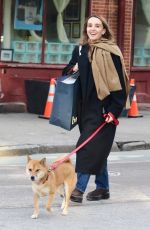 CHLOE FINEMAN Out with Her Dog Peach in New York City 01/28/2025