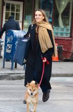 CHLOE FINEMAN Out with Her Dog Peach in New York City 01/28/2025