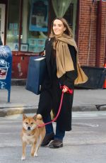 CHLOE FINEMAN Out with Her Dog Peach in New York City 01/28/2025