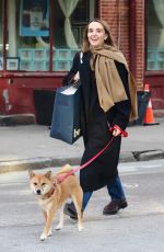 CHLOE FINEMAN Out with Her Dog Peach in New York City 01/28/2025