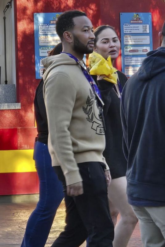 CHRISSY TEIGEN and John Legend Out at Legoland after L.A. Fire Evacuation 01/10/2025
