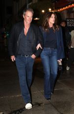 CINDY CRAWFORD and Rande Gerber at Her Febut Theater Performance at Matrix Theater in Los Angeles 01/26/2025