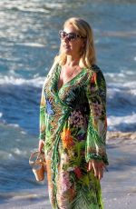 CLAIRE SWEENEY in a Floral Dress Out at Lane Hotel
