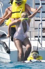 CLAIRE SWEENEY in Swimsuit Snorkelling on Holiday in Barbados 01/06/2025