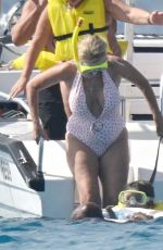 CLAIRE SWEENEY in Swimsuit Snorkelling on Holiday in Barbados 01/06/2025
