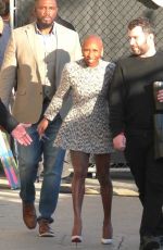 CYNTHIA ERIVO Arrives at Jimmy Kimmel Live! in Hollywood 01/27/2025